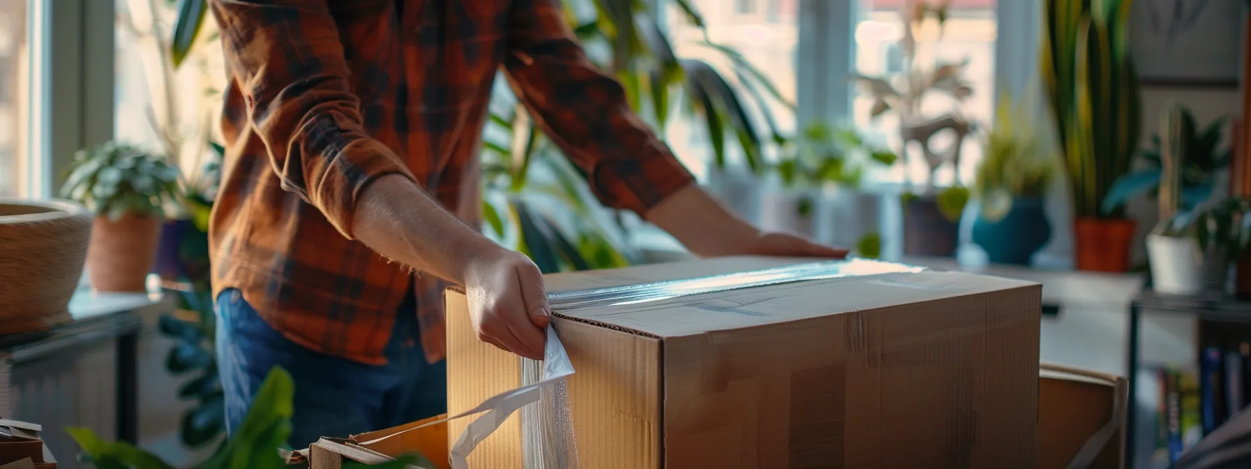San Diego Packing Tips for a Smooth Local Move 8 441fb515 1aed 4efd afde af497f7b89bf a professional packer carefully wrapping a delicate piece of artwork with precision and expertise.