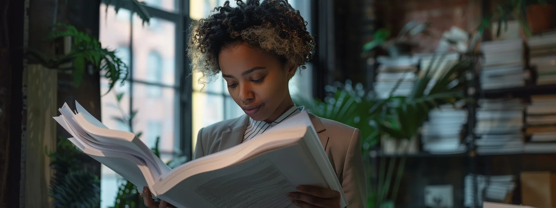 a business owner in downtown san francisco, surrounded by a stack of customer reviews and testimonials, carefully analyzing the feedback to select the right commercial movers for their relocation needs. a business owner in downtown san francisco, surrounded by a stack of customer reviews and testimonials, carefully analyzing the feedback to select the right commercial movers for their relocation needs.
