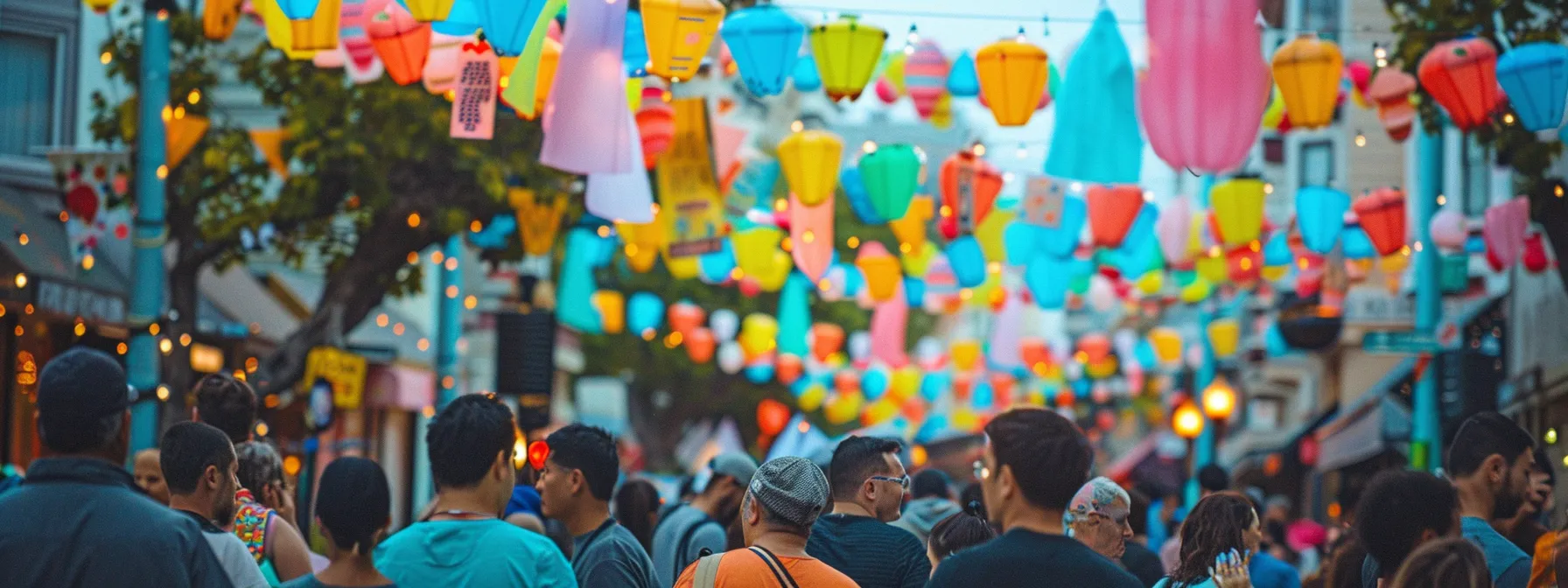 a colorful street festival captures the essence of san francisco's vibrant culture and lifestyle.
