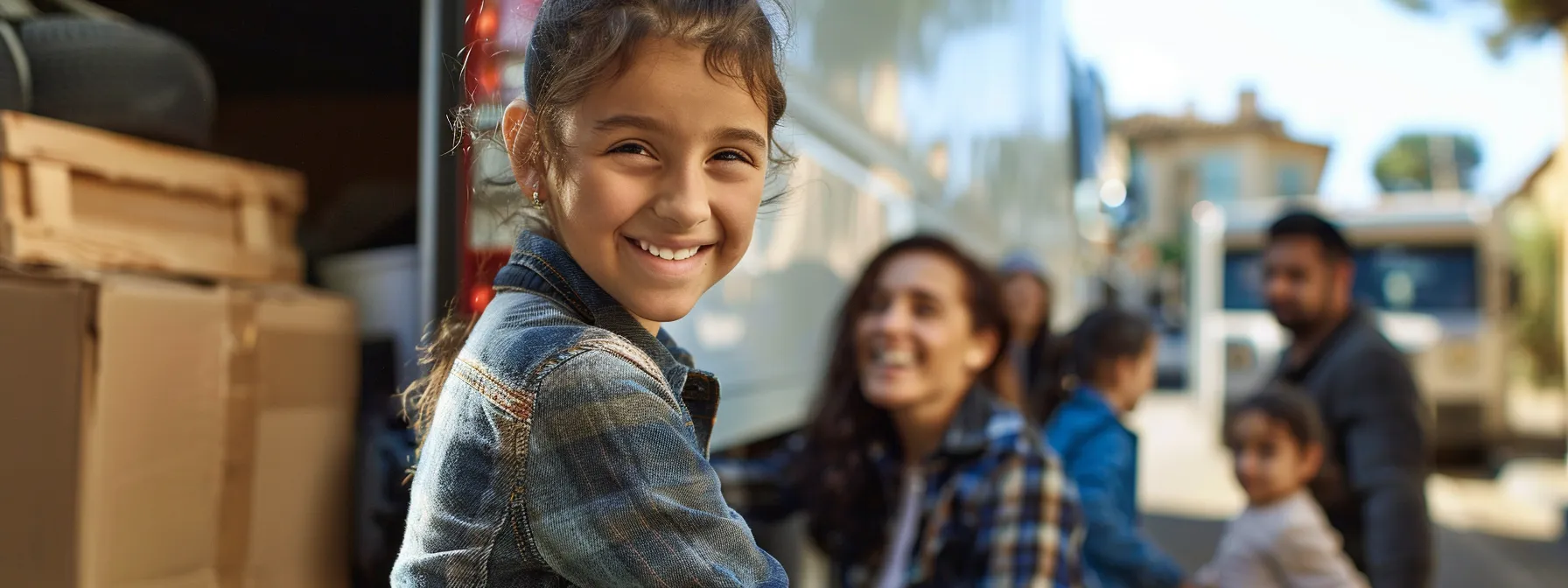 a family cheerfully watches as professional movers load their belongings onto a moving truck in los angeles, embodying a stress-free and organized moving process. a family cheerfully watches as professional movers load their belongings onto a moving truck in los angeles, embodying a stress-free and organized moving process.