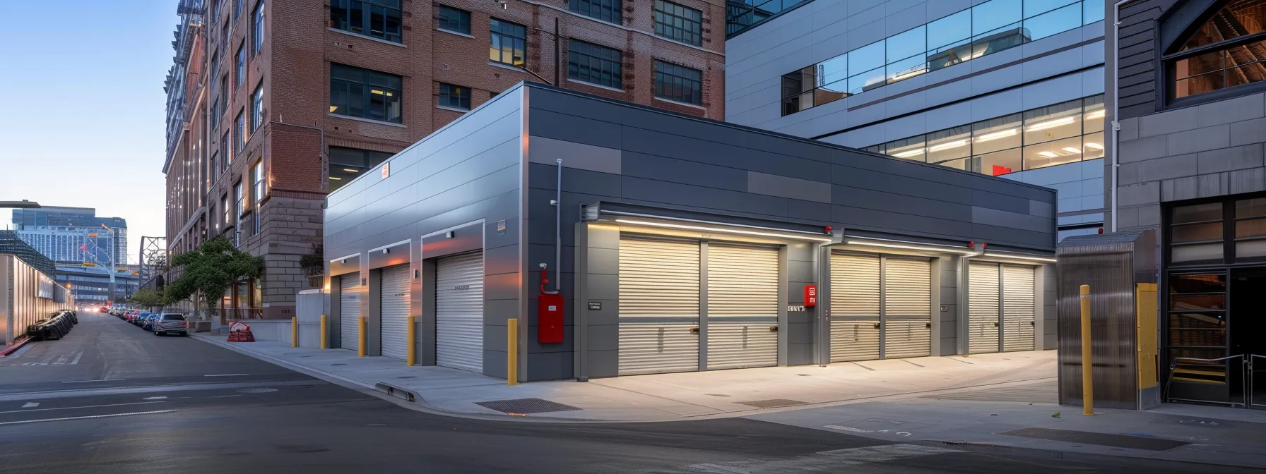 a modern storage facility in downtown san francisco, showcasing secure units with state-of-the-art access controls and climate-controlled spaces for mover-friendly storage solutions. a modern storage facility in downtown san francisco, showcasing secure units with state-of-the-art access controls and climate-controlled spaces for mover-friendly storage solutions.