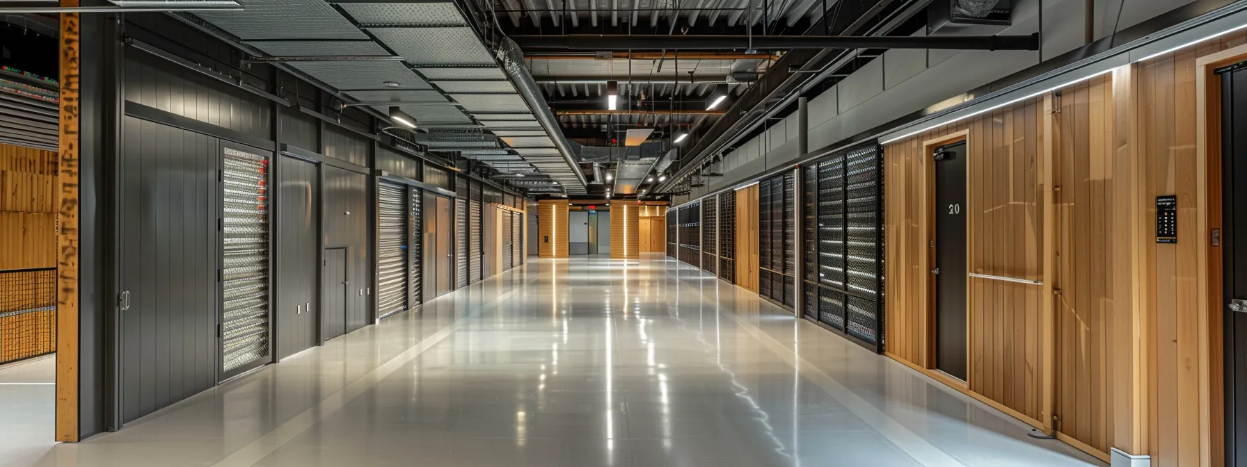 a modern storage facility in downtown san francisco, showcasing state-of-the-art security features, spacious units, and glowing customer reviews.