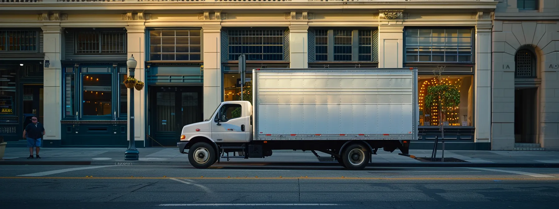 a moving truck parked in downtown san francisco, showcasing a reliable and professional moving company with proper insurance coverage, positive customer feedback, and credible affiliations. a moving truck parked in downtown san francisco, showcasing a reliable and professional moving company with proper insurance coverage, positive customer feedback, and credible affiliations.