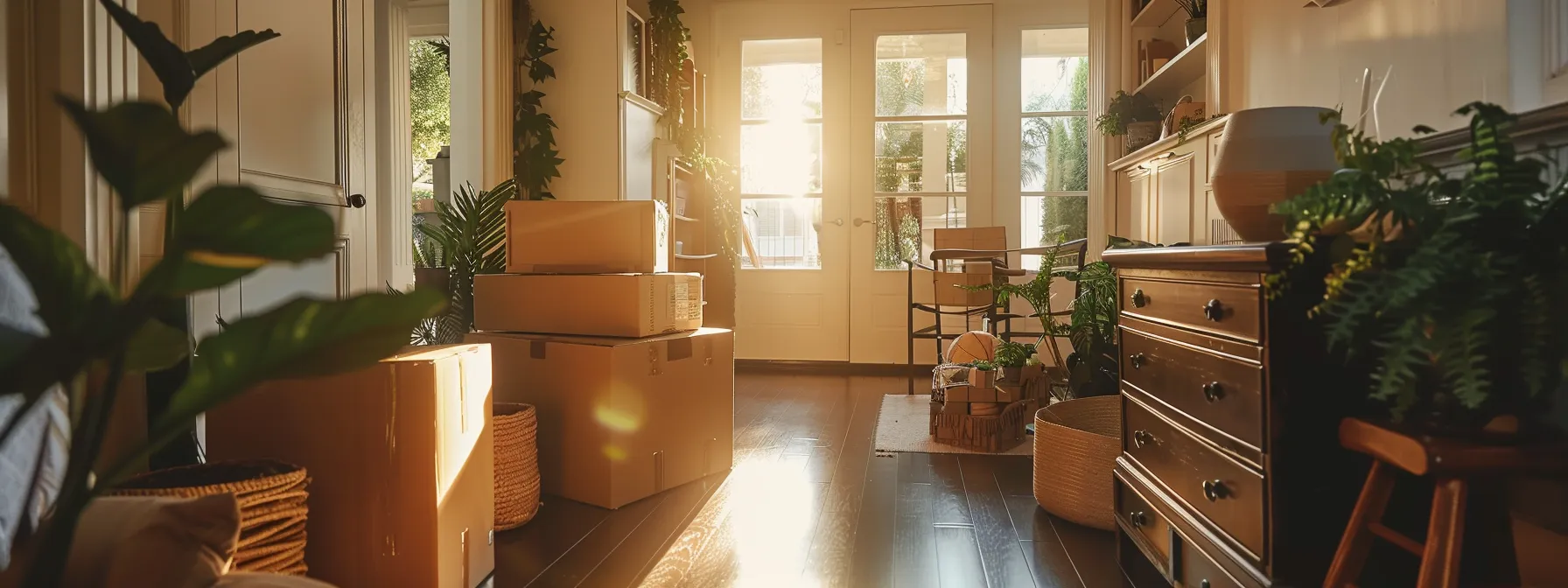 a professional moving team in los angeles carefully organizing boxes and furniture with precision and efficiency on moving day. a professional moving team in los angeles carefully organizing boxes and furniture with precision and efficiency on moving day.