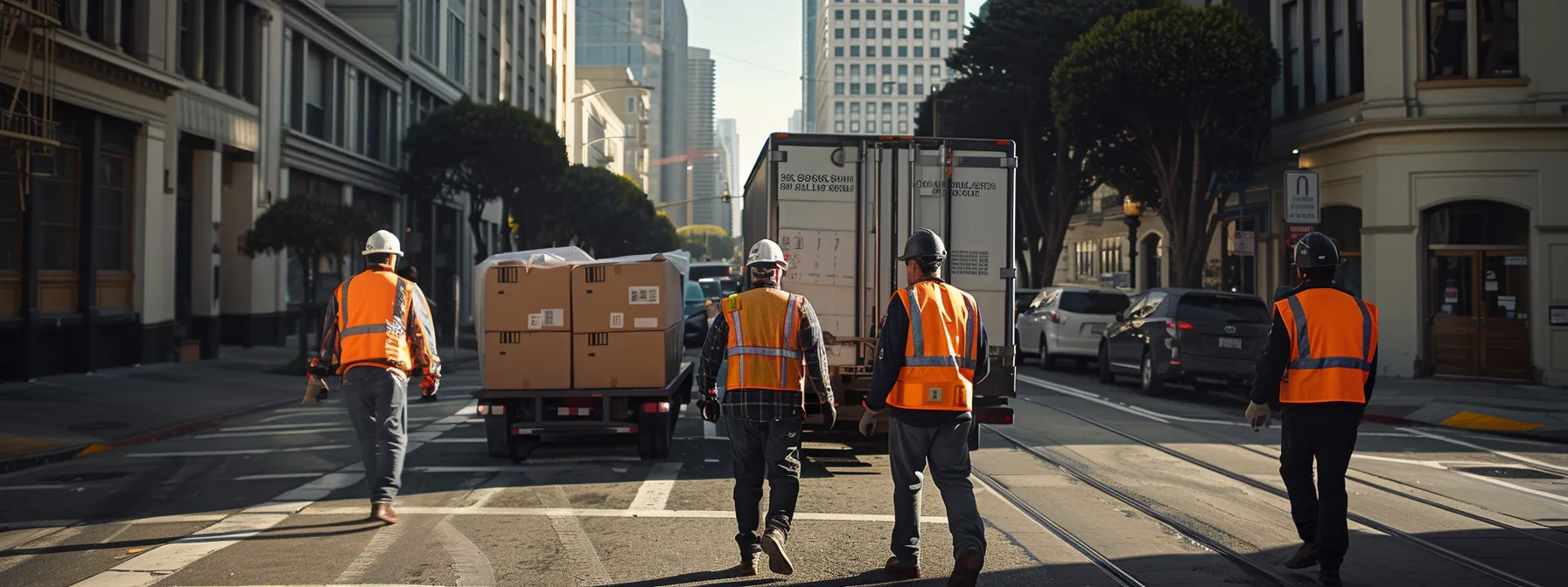 a professional moving team in san francisco expertly handling logistics, communicating effectively, and ensuring attention to detail in their planning.