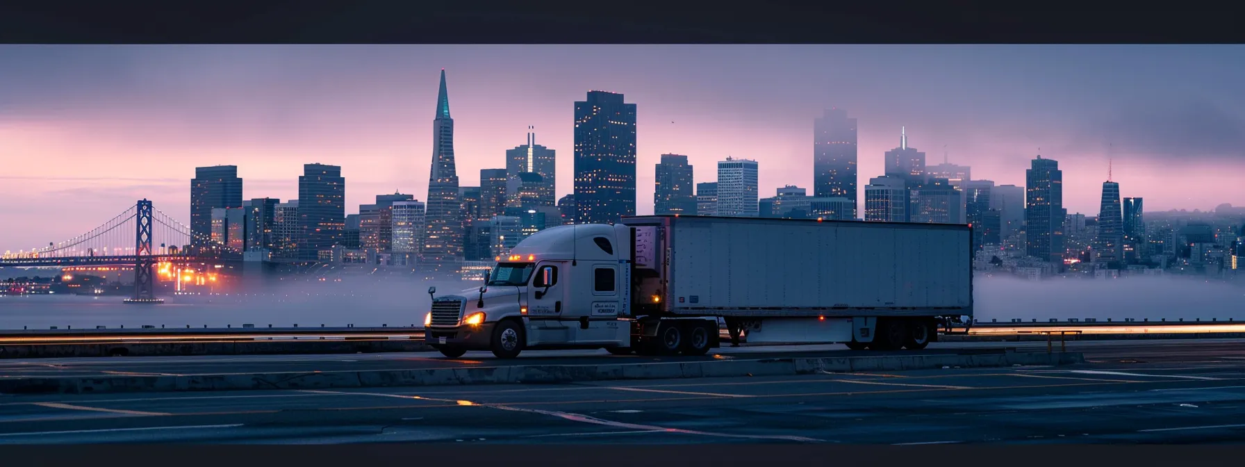 a professional moving truck with san francisco's skyline in the background, showcasing the expertise and efficiency of long-haul moving services in the city. a professional moving truck with san francisco's skyline in the background, showcasing the expertise and efficiency of long-haul moving services in the city.