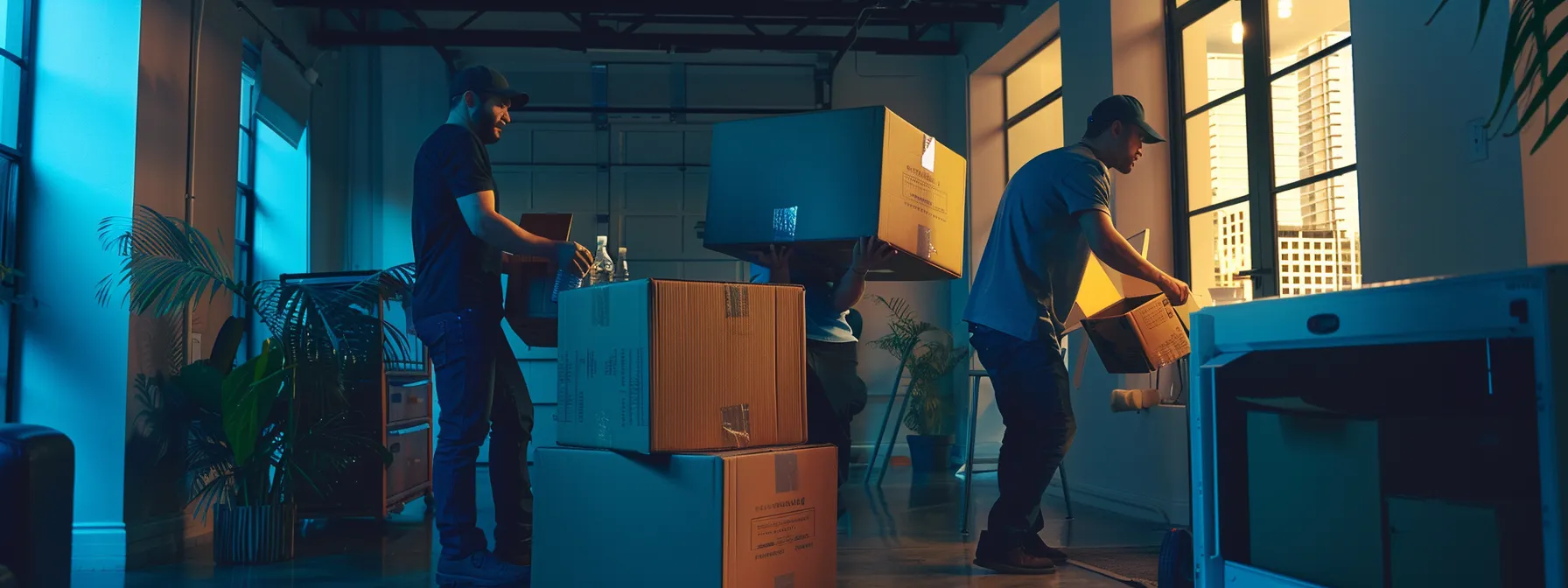 a professional team of movers carefully packing delicate items in downtown san francisco, offering personalized moving plans tailored to individual needs.