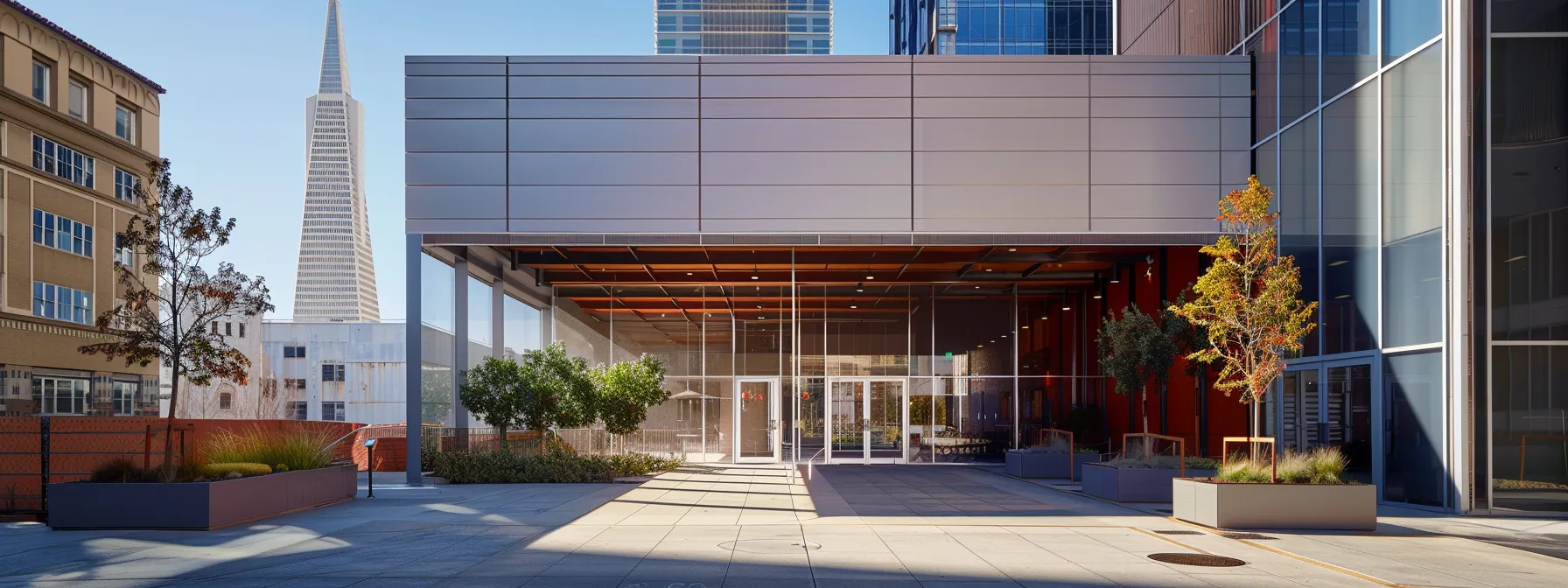 a sleek and modern storage facility in downtown san francisco, showcasing high-tech security features and easy accessibility for a seamless moving experience.