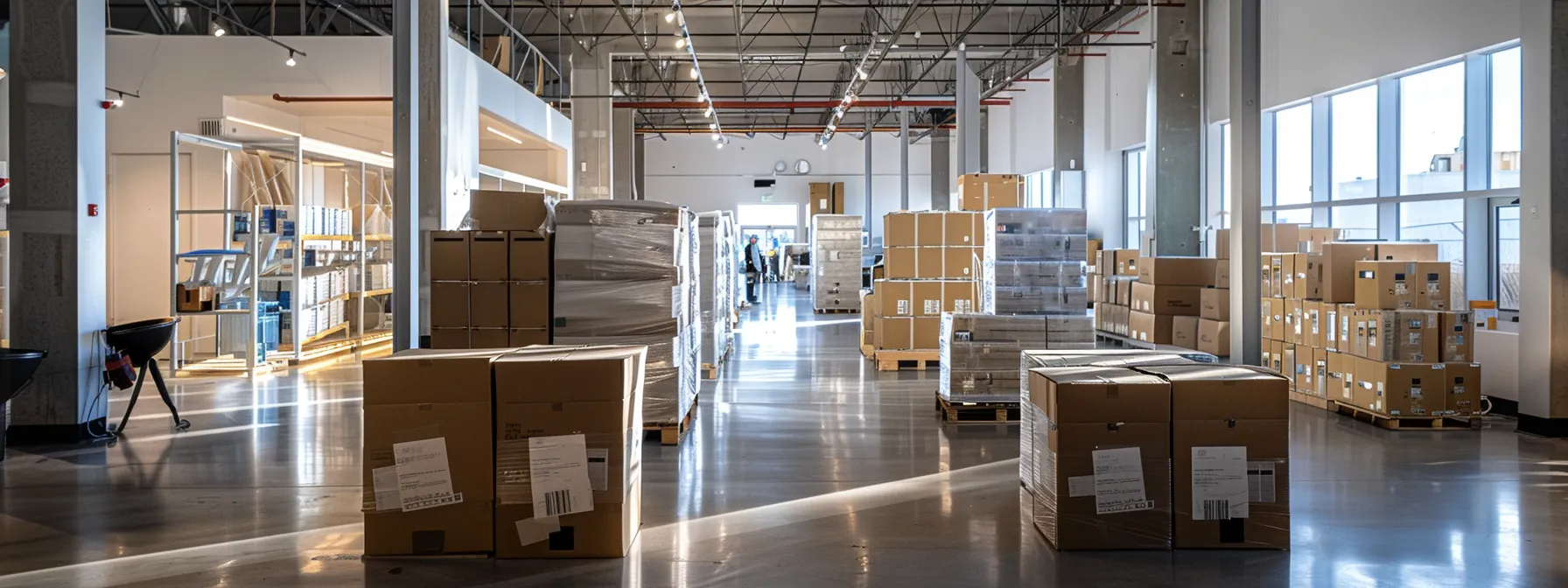 a transparent and reliable moving company carefully packing valuable belongings into labeled boxes in a spacious, well-lit room.
