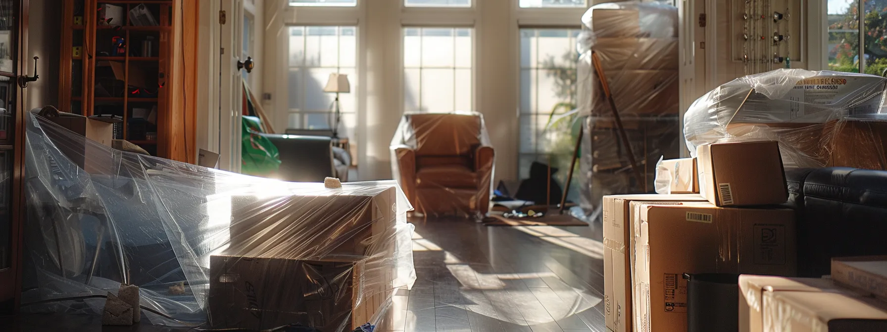 los angeles home movers carefully wrapping valuable items in plastic wrap for secure transport during a relocation. los angeles home movers carefully wrapping valuable items in plastic wrap for secure transport during a relocation.