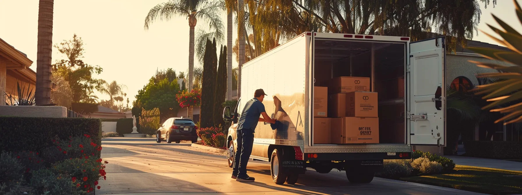 a team of professional local movers in orange county carefully loading a moving truck in irvine, ca, showcasing efficiency and expertise in logistics. a team of professional local movers in orange county carefully loading a moving truck in irvine, ca, showcasing efficiency and expertise in logistics.