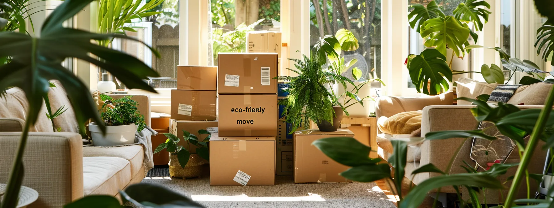 an outdoor shot of a spacious living room filled with neatly stacked donation boxes labeled an outdoor shot of a spacious living room filled with neatly stacked donation boxes labeled