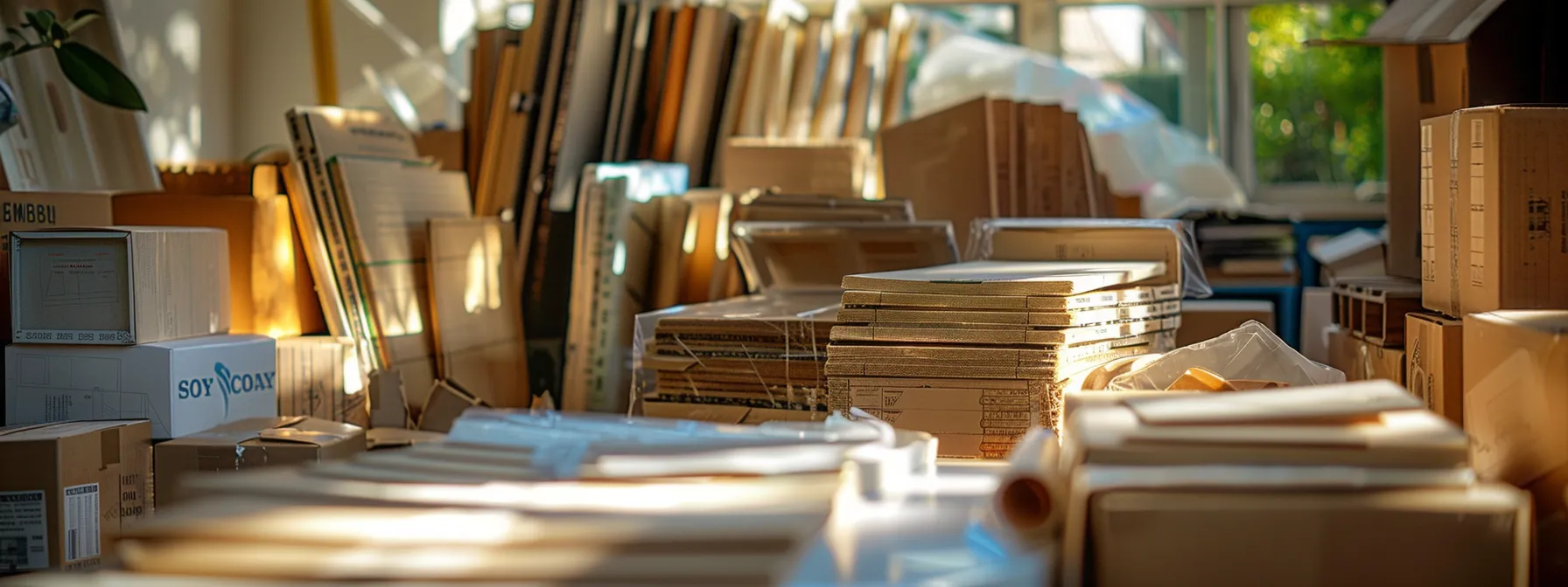 a close-up shot of a stack of various fragile and non-fragile items, ready for packing, under the bright orange county sun in irvine, ca. a close-up shot of a stack of various fragile and non-fragile items, ready for packing, under the bright orange county sun in irvine, ca.