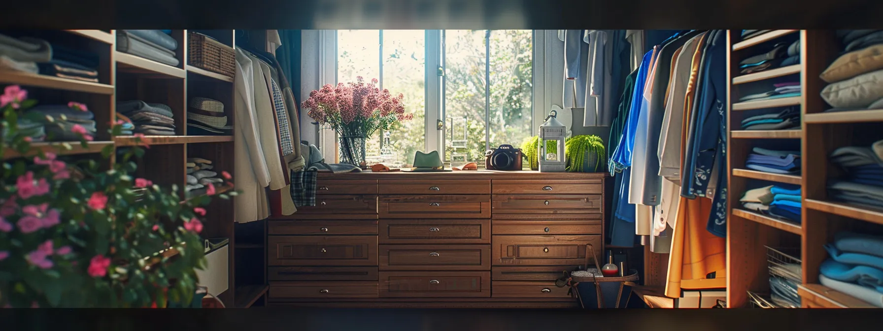 a clutter-free closet with custom storage systems and hidden compartments in a los angeles home maximizes space and enhances organization. a clutter-free closet with custom storage systems and hidden compartments in a los angeles home maximizes space and enhances organization.