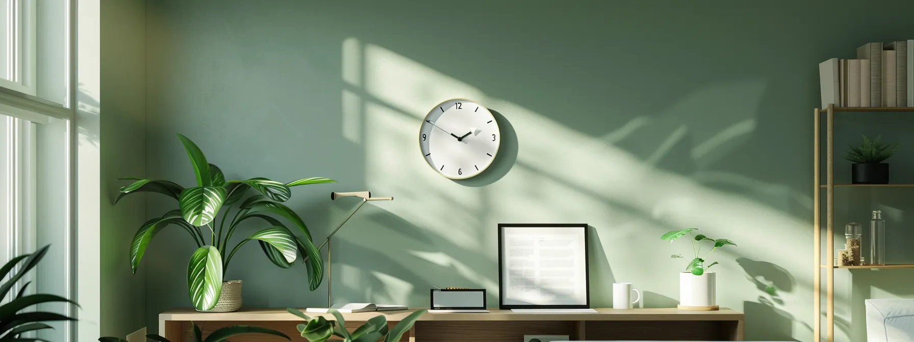 a minimalist living room with few belongings, a digital tablet displaying documents, and a clock showing off-peak hours, showcasing a green relocation strategy. a minimalist living room with few belongings, a digital tablet displaying documents, and a clock showing off-peak hours, showcasing a green relocation strategy.