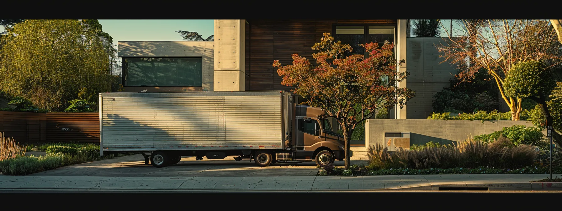 a moving truck parked outside a modern la home, ready to transport belongings to seattle, denver, or san diego, showcasing efficiency and professionalism in relocation. a moving truck parked outside a modern la home, ready to transport belongings to seattle, denver, or san diego, showcasing efficiency and professionalism in relocation.