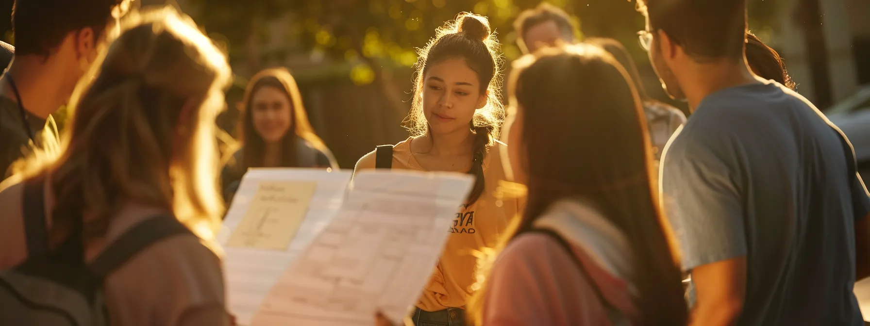 a person surrounded by supportive friends and family, holding a checklist in their hands, with a serene expression on their face, in the midst of a last-minute move in irvine, ca. a person surrounded by supportive friends and family, holding a checklist in their hands, with a serene expression on their face, in the midst of a last-minute move in irvine, ca.