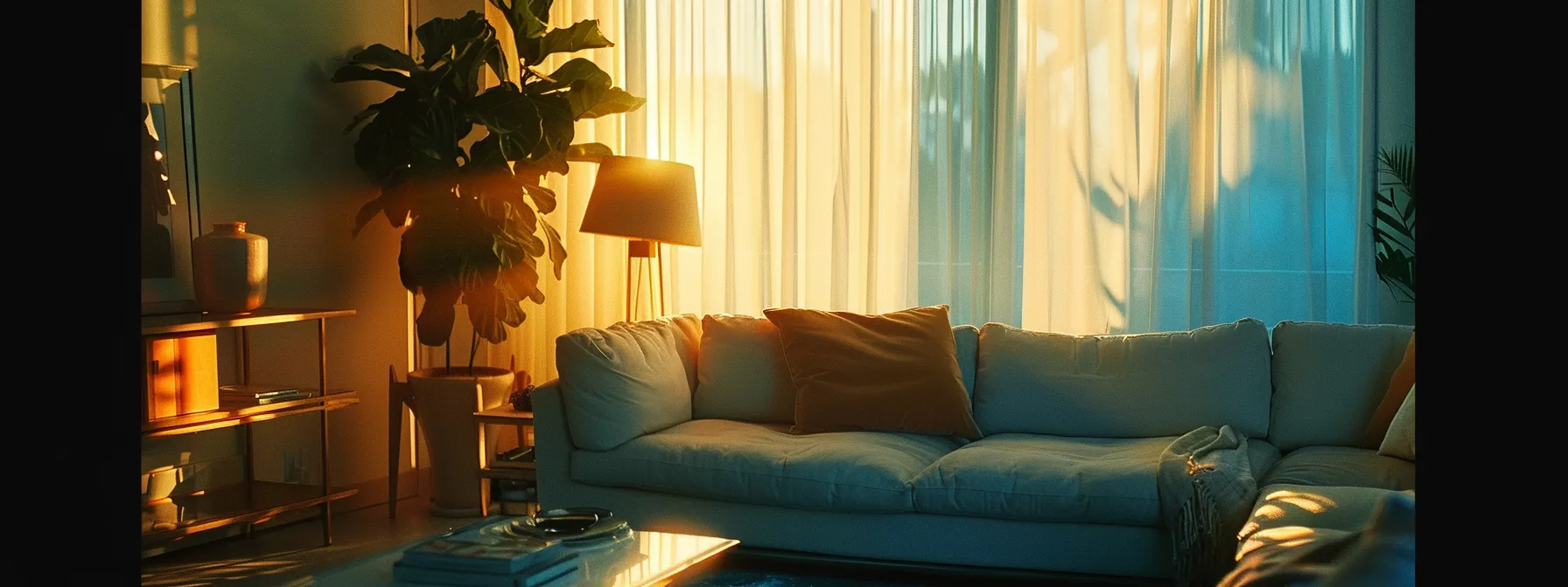 a serene, uncluttered living room with only a few carefully chosen decor pieces, showcasing a minimalist lifestyle in los angeles. a serene, uncluttered living room with only a few carefully chosen decor pieces, showcasing a minimalist lifestyle in los angeles.