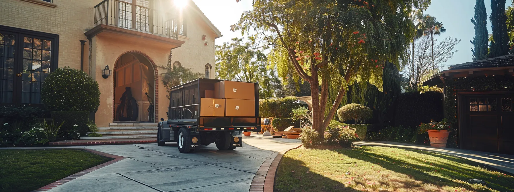 a trustworthy moving company in los angeles safely transporting furniture into a bright, spacious home on the same day.